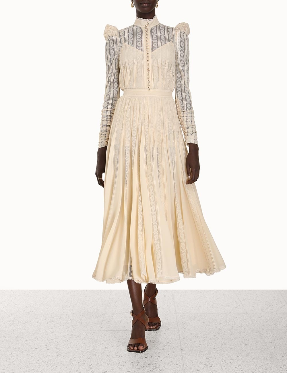 WONDERLAND LACE VENT SKIRT - 2