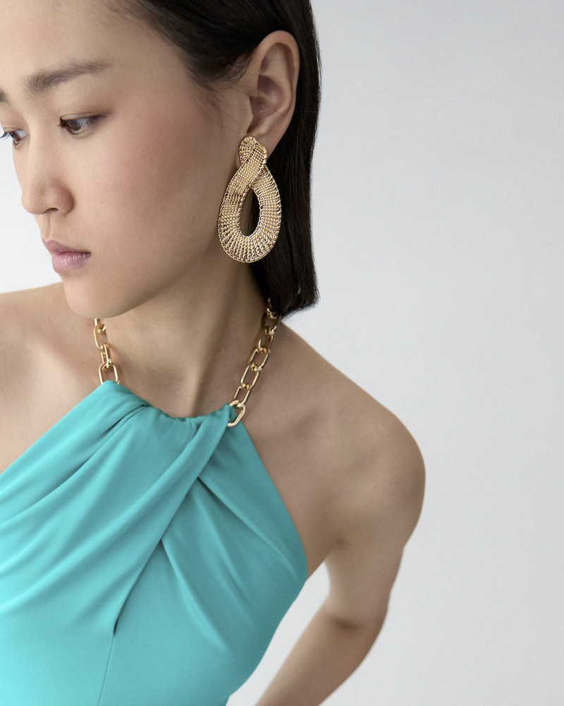 CAROLINA HERRERA Geometric Dangle Earrings outlook