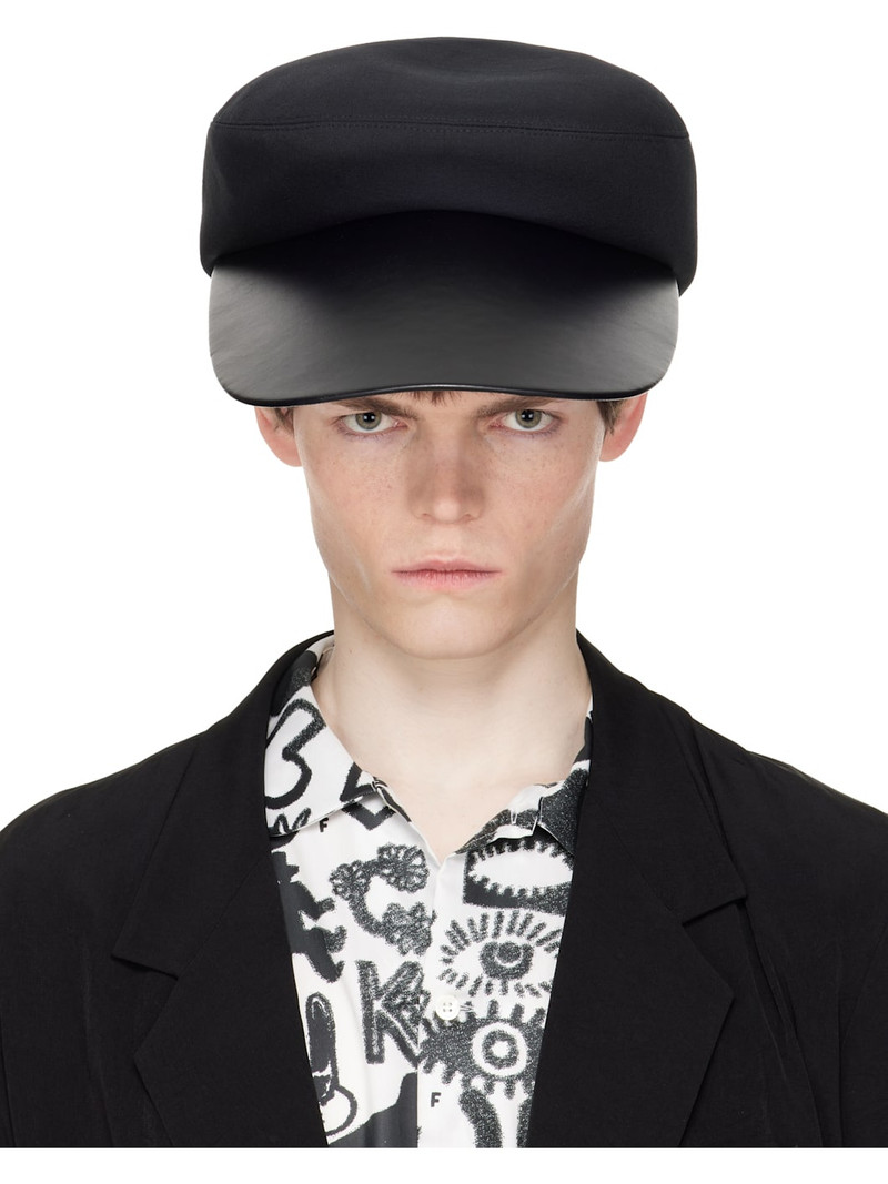 Black Hizume Edition Faux-Leather Cap 1