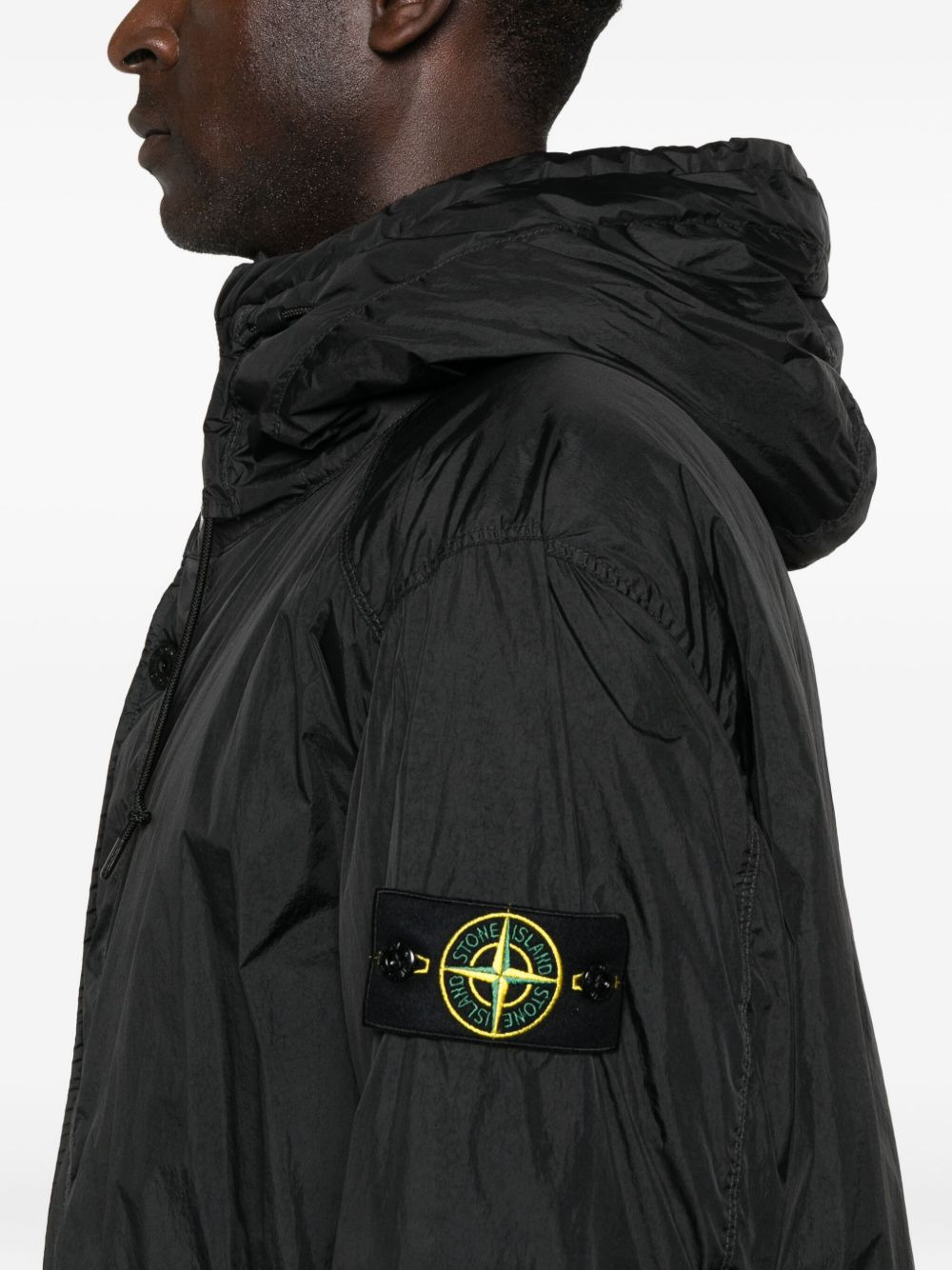 hooded drawstring coat - 5