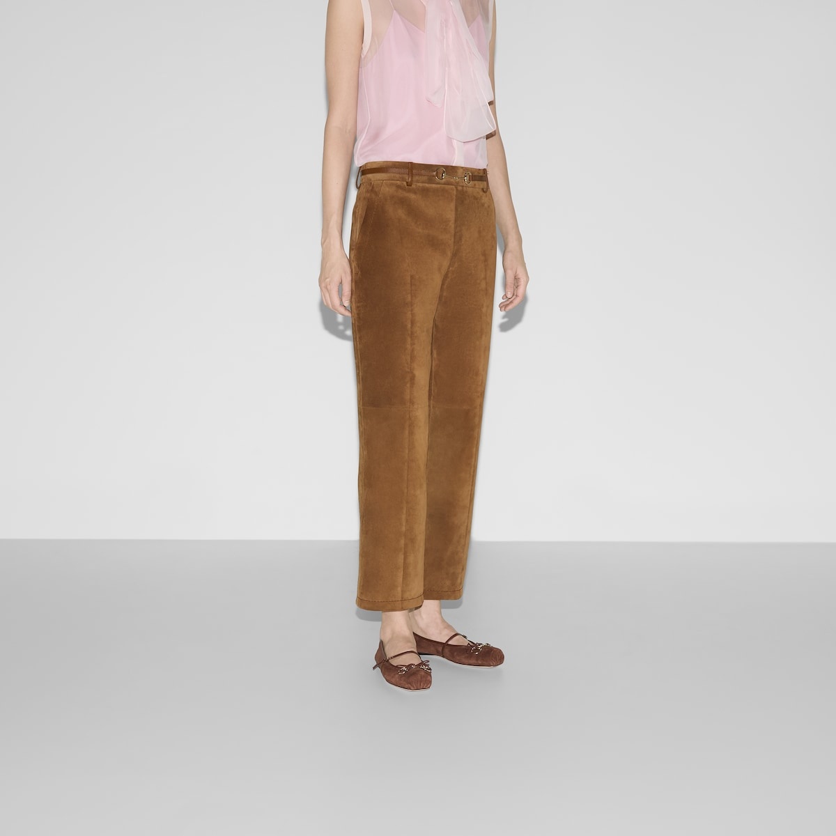 Suede pant with Horsebit - 3