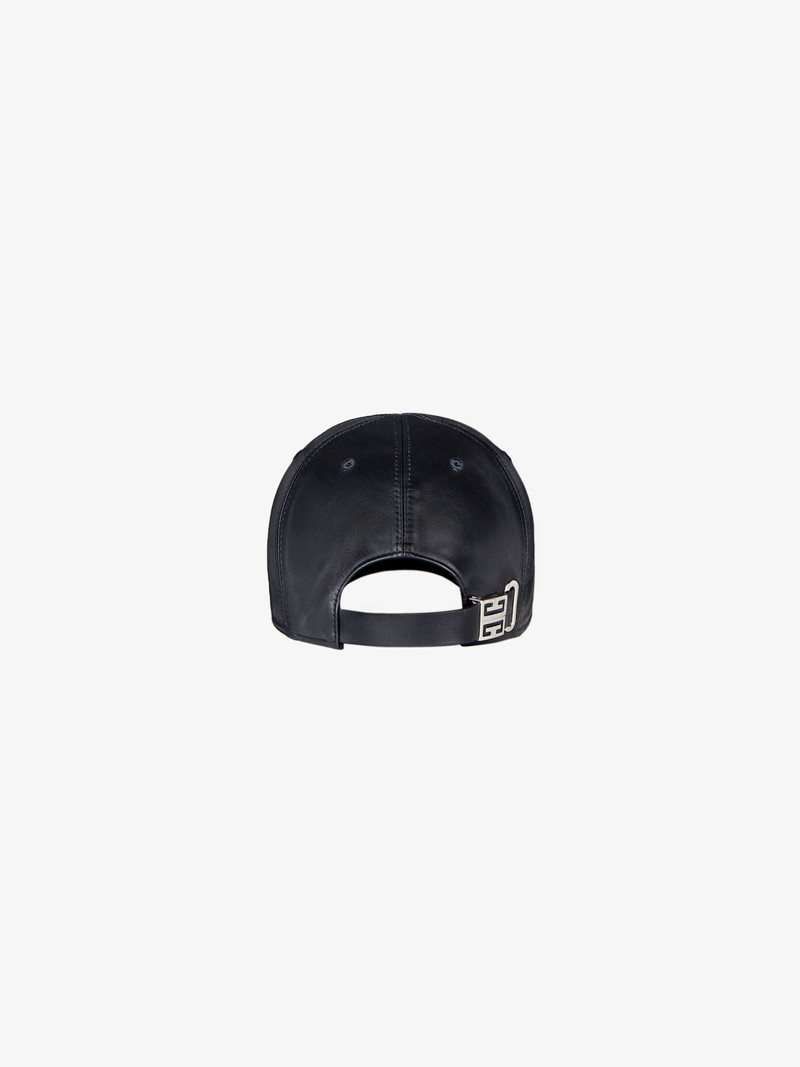 Givenchy CAP IN LEATHER AND BANDANA ENGRAVED METAL outlook
