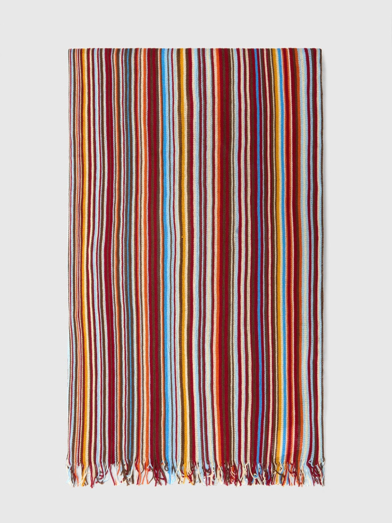 100% Cotton Striped Pattern Scarf 1
