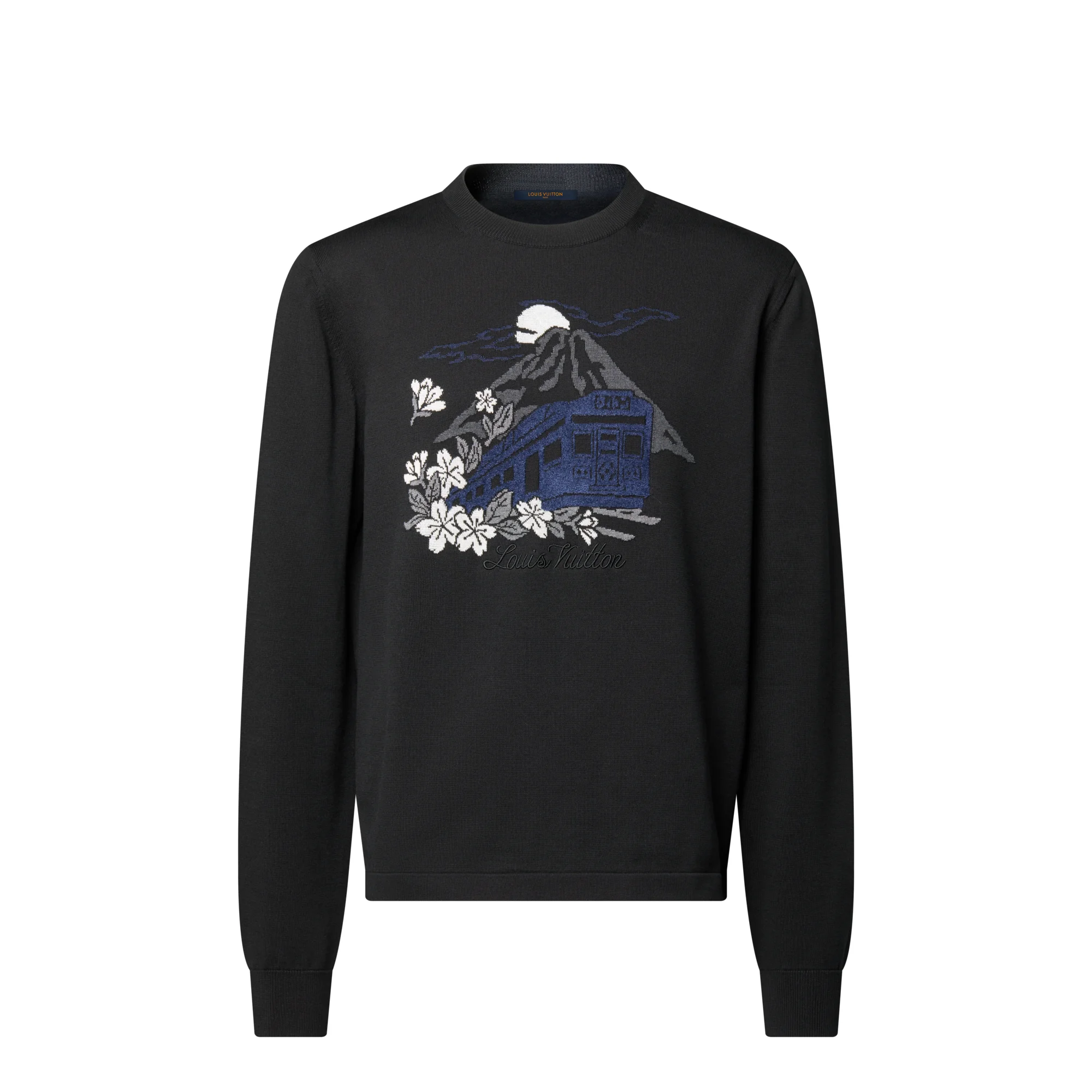 Knitted Long-Sleeved Crewneck - 1