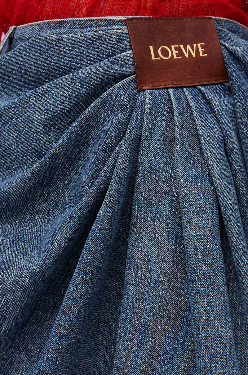 Draped skirt in denim 5