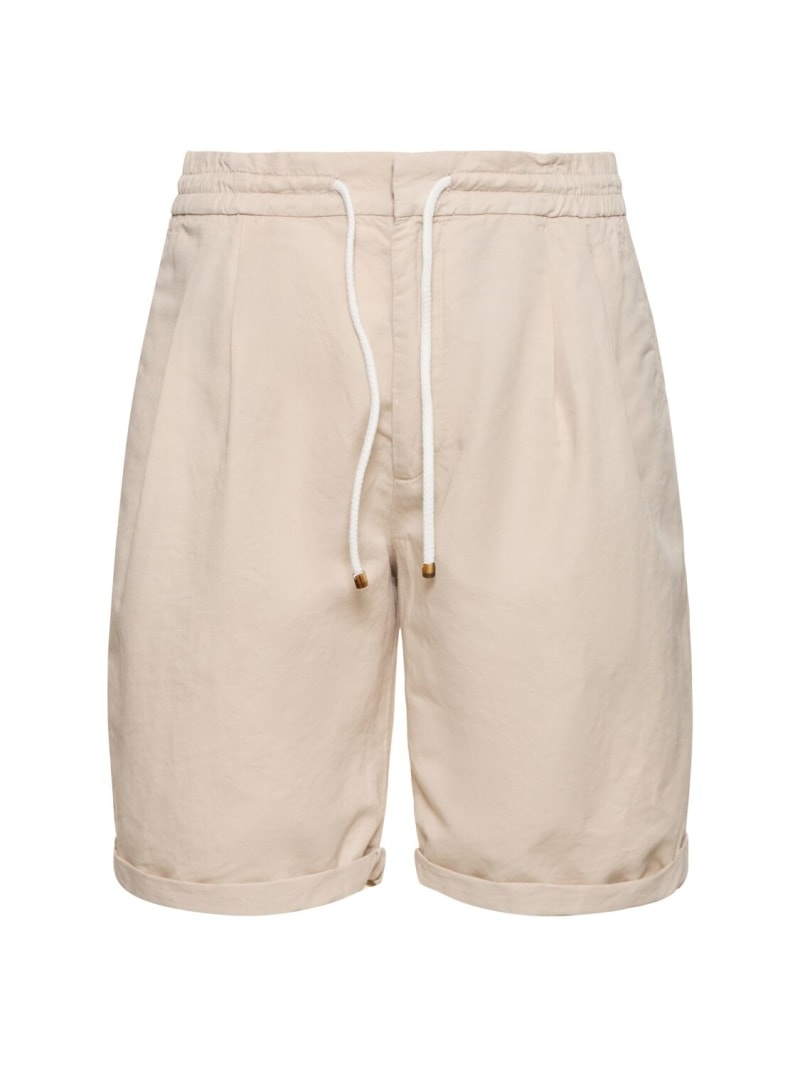 Cotton & linen Bermuda shorts - 1