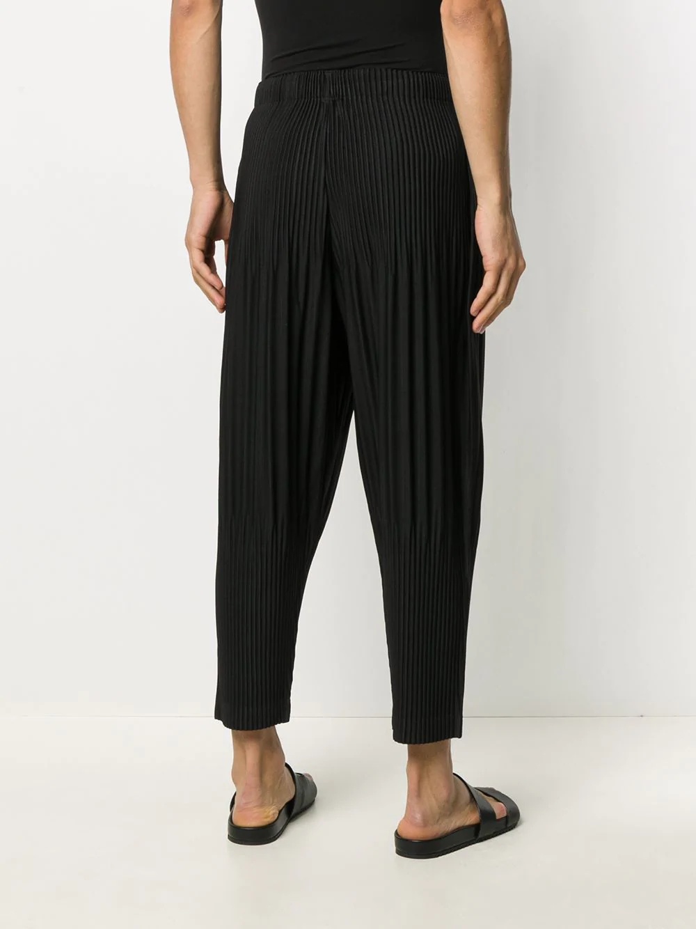 all-over pleated trousers - 4