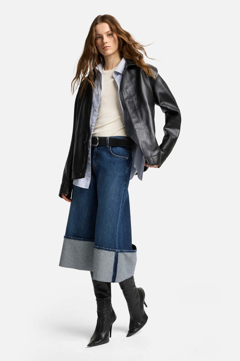 MANKIND Cuffed Denim Culotte in Radar 7