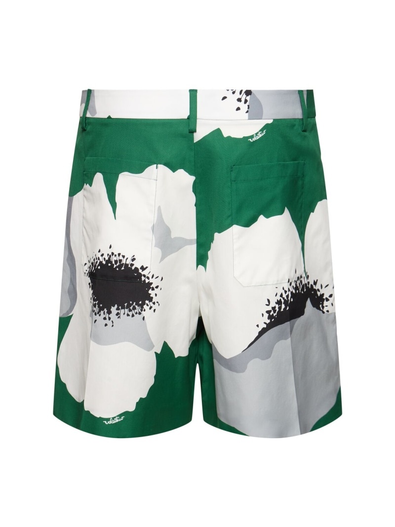 Flower print cotton shorts - 5