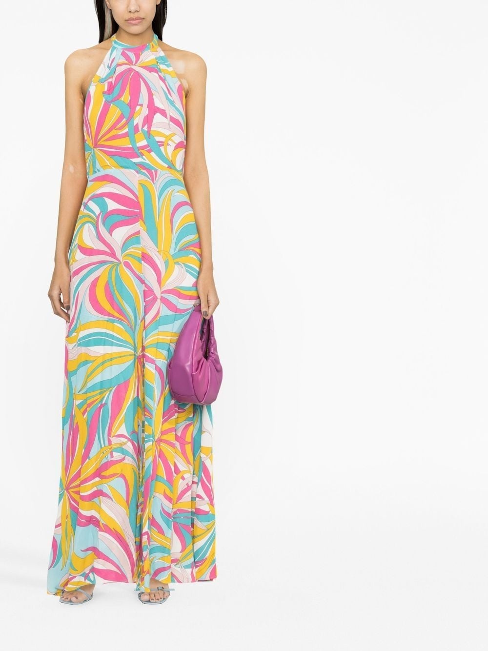 graphic-print halterneck dress - 2