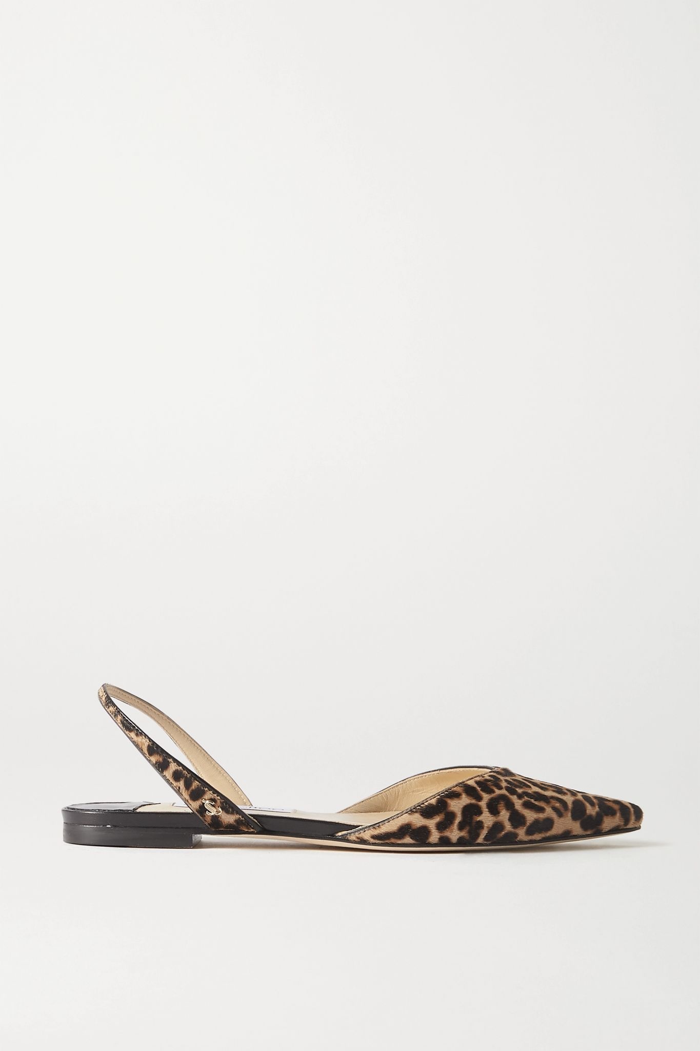 Thandi leopard-print calf hair slingback point-toe flats - 1