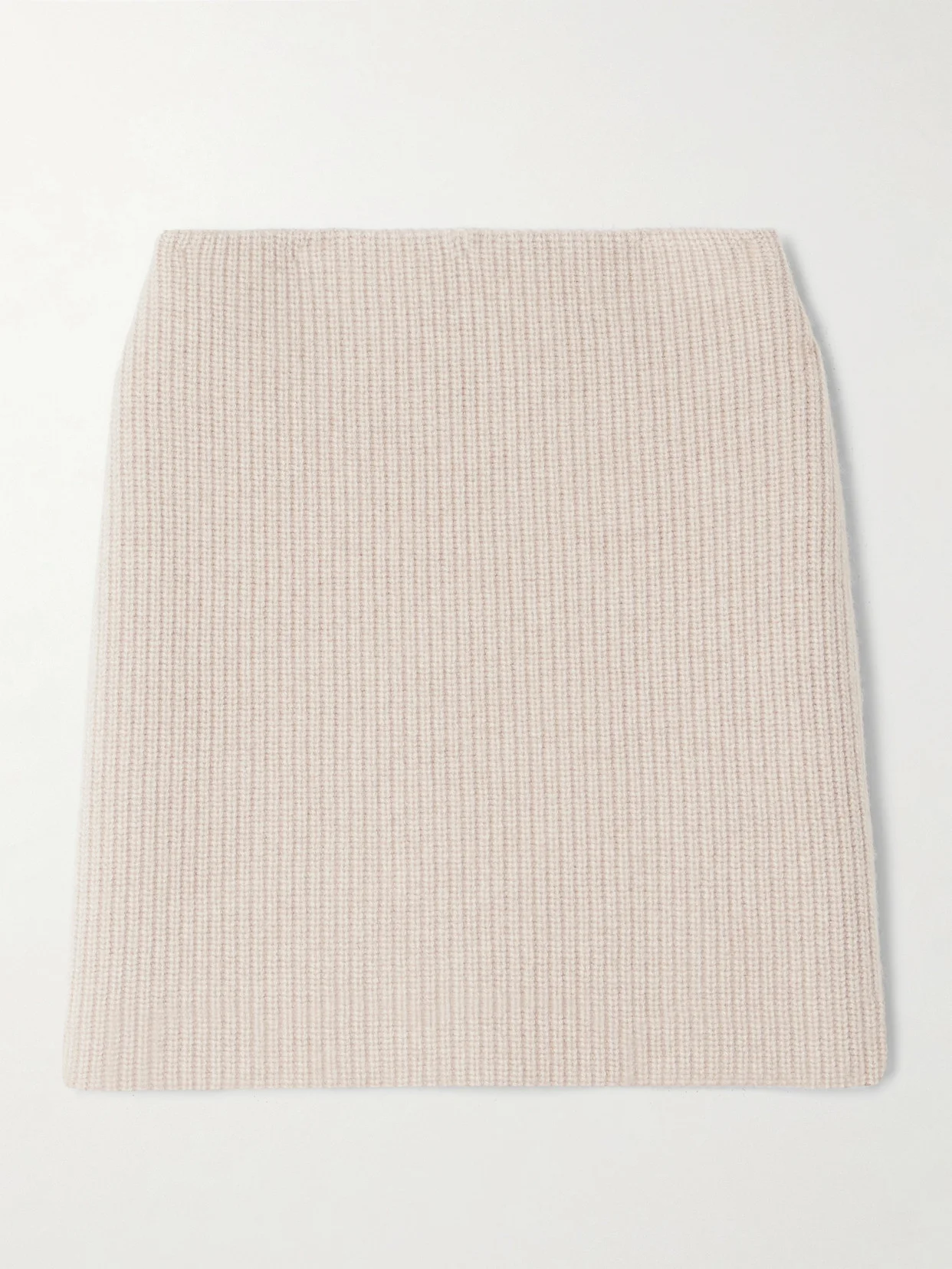 Ribbed Cashmere Mini Skirt - 1