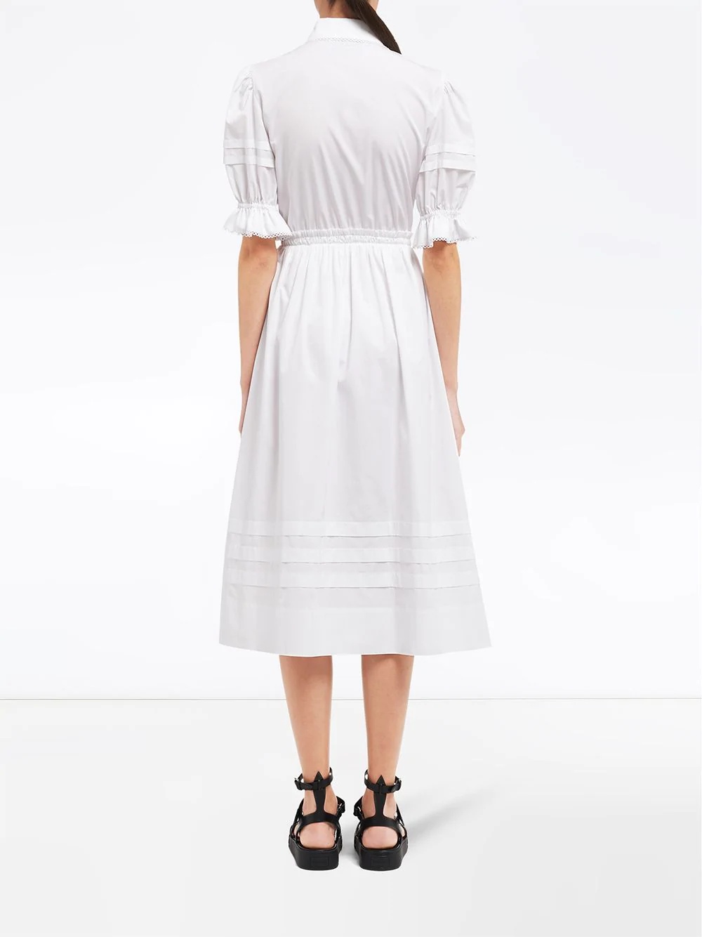 lace trim shirt dress - 4