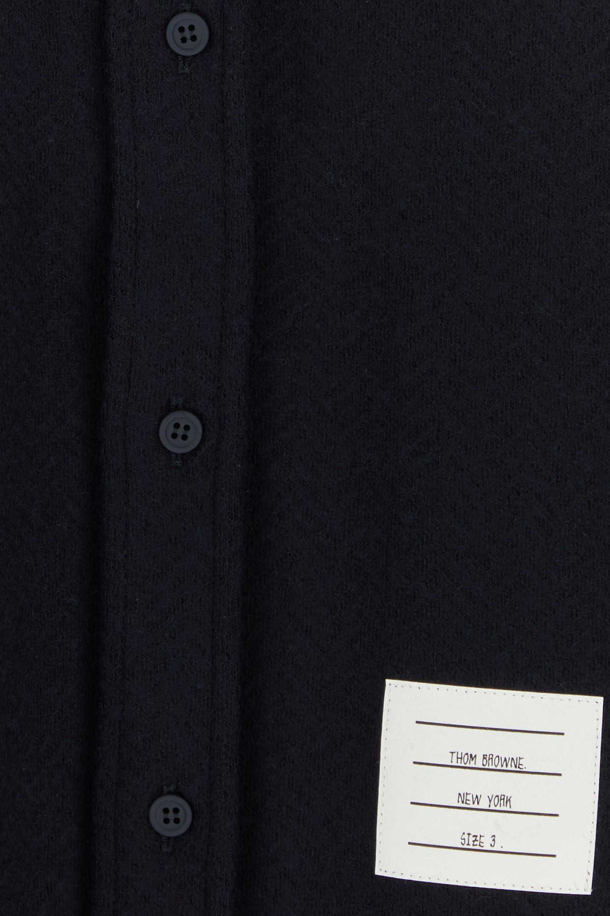 Midnight blue cotton blend oversize shirt - 3