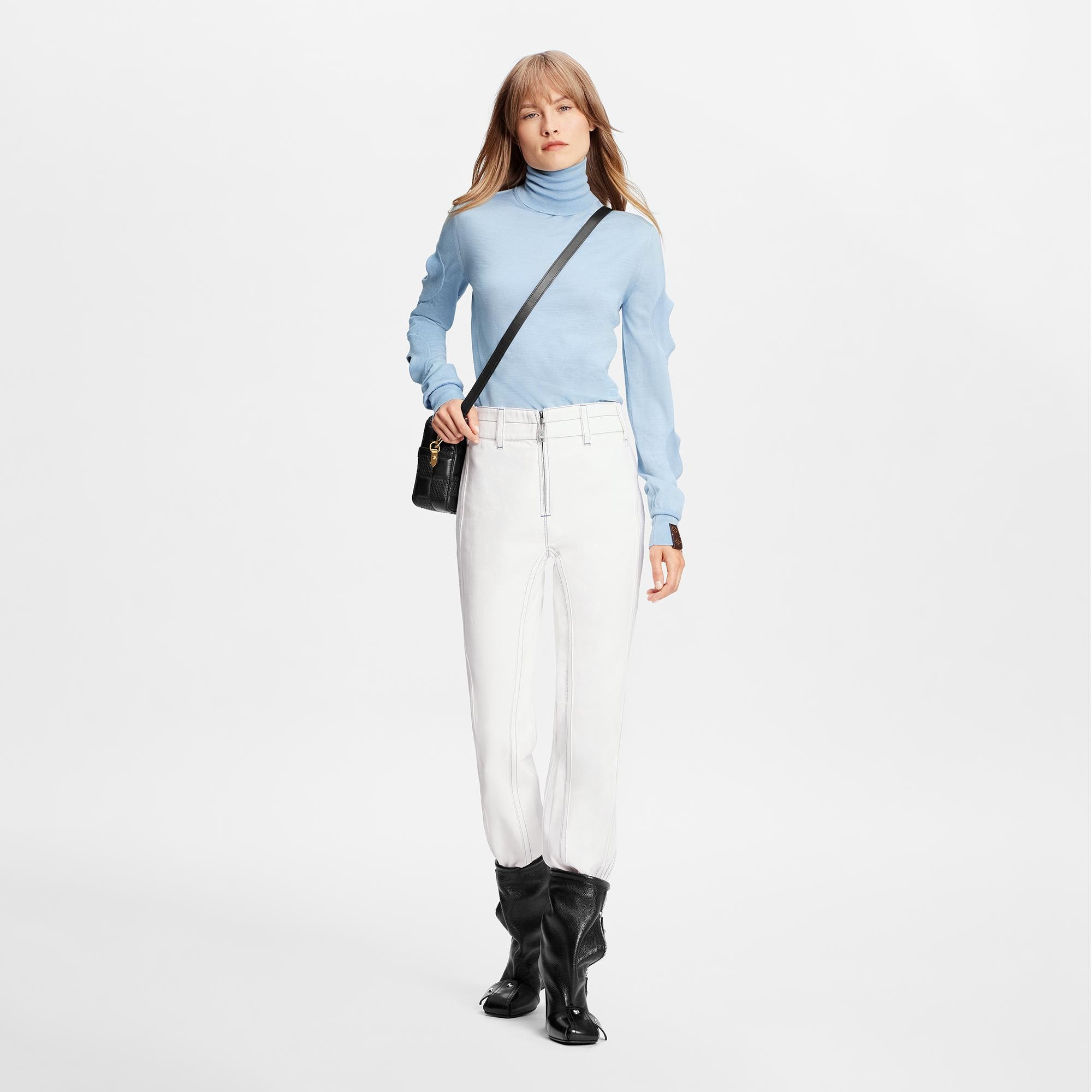 Structured Washed Denim Jeans - 2