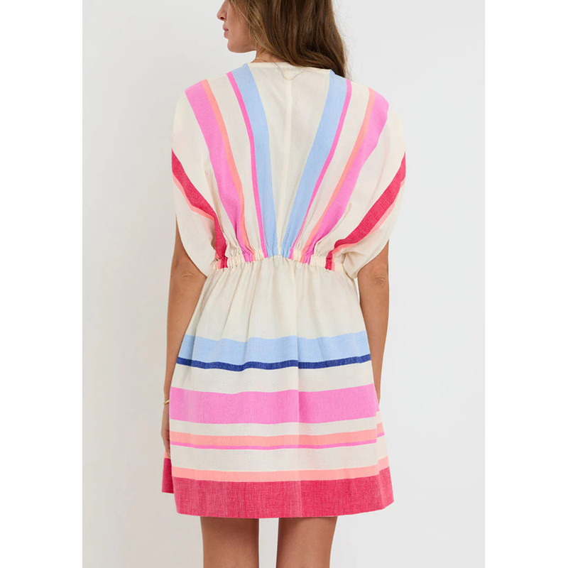 lemlem Alem Desita Pink Plunge Dress outlook