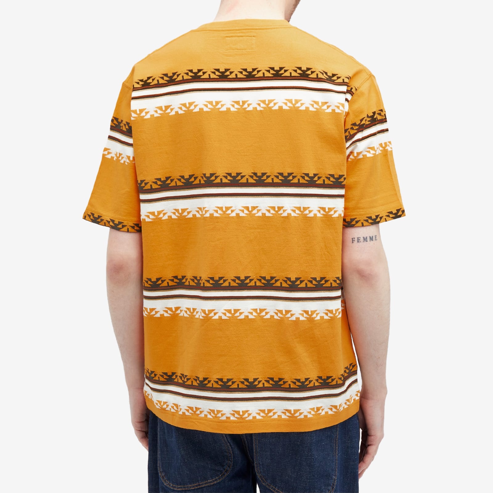 Beams Plus Jacquard Stripe Pocket T-Shirt - 3