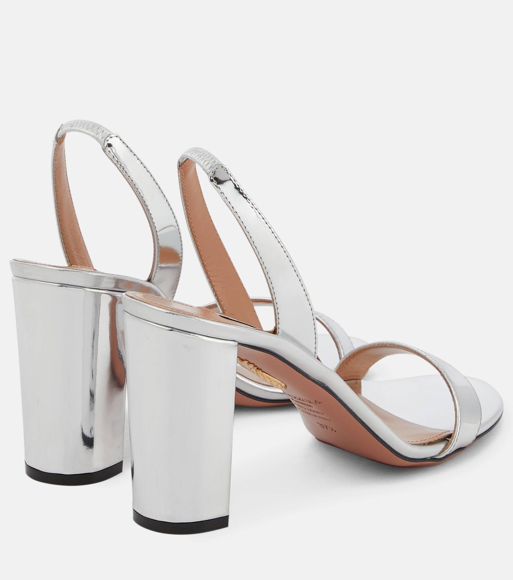 So Nude 85 metallic leather sandals - 2