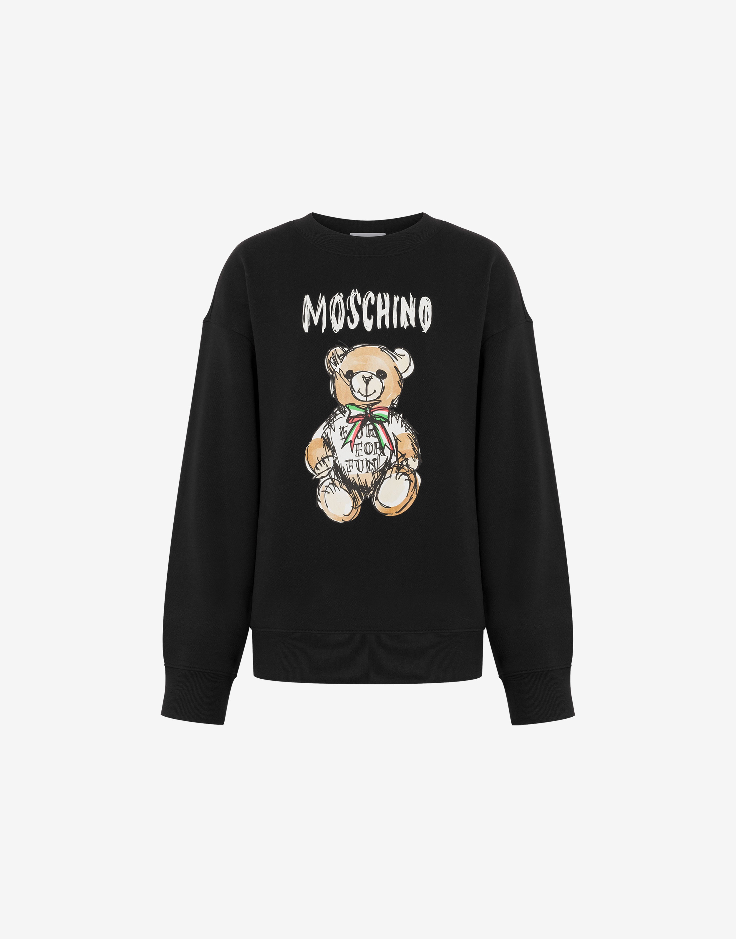 DRAWN TEDDY BEAR ORGANIC COTTON SWEATSHIRT - 1