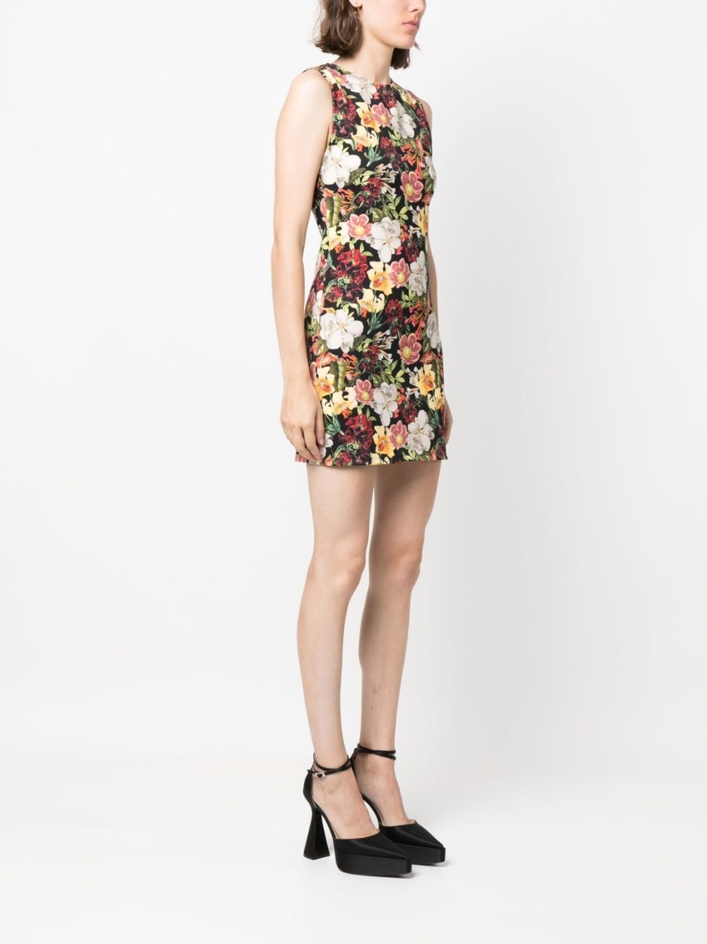 Wynell floral-print sleeveless minidress - 3