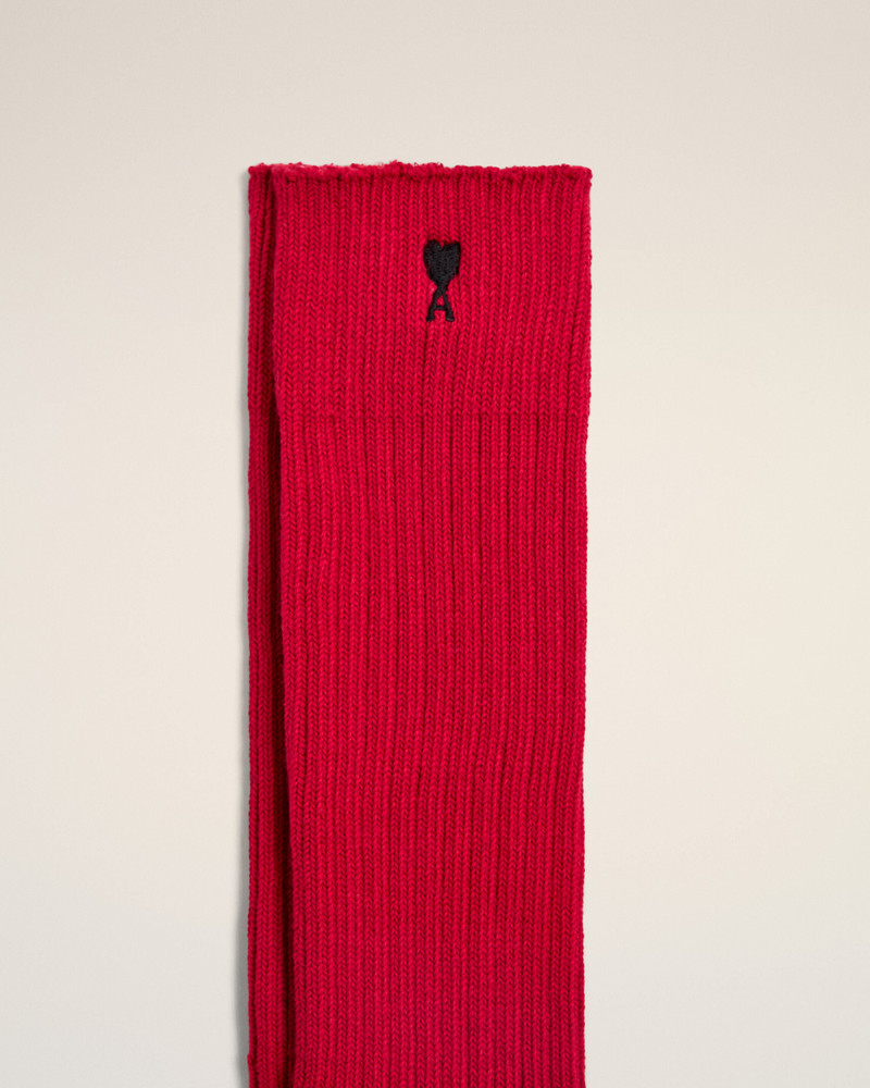 RED COTTON SOCKS WITH AMI DE COEUR 3