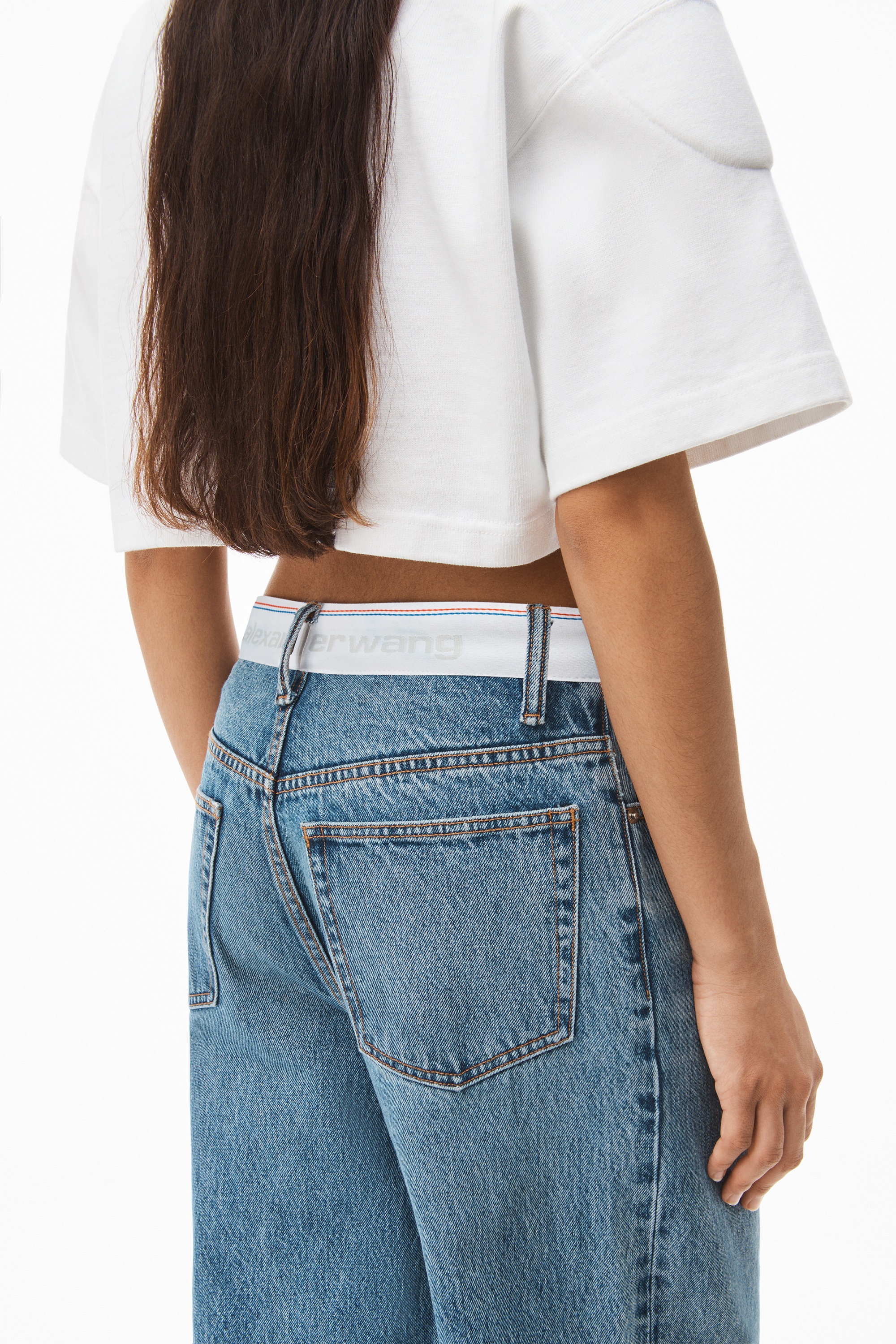 LOGO MID-RISE STRAIGHT-LEG PANT IN DENIM - 6