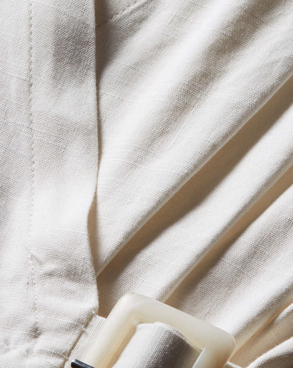 OCTAVIA STRETCH-LINEN WRAP DRESS - 3