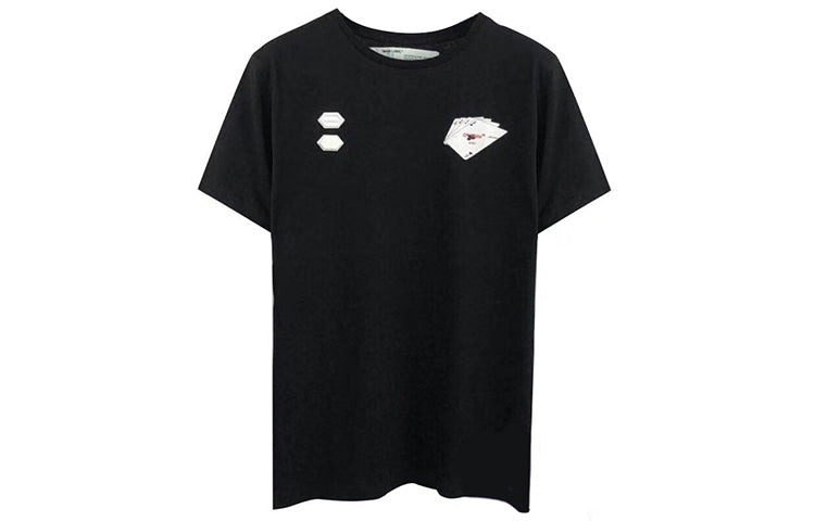 Off-White C/O Virgil Abloh Men'S Black Hand Card Over Tee OMAA038E191850111088 - 2