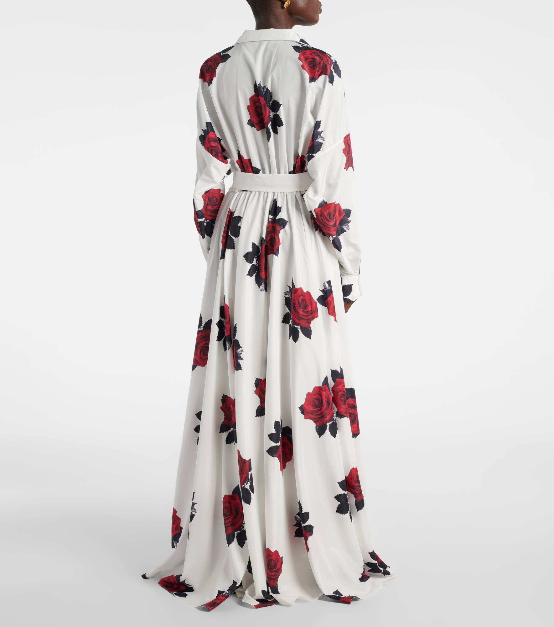 Floral belted shirt dress - 3