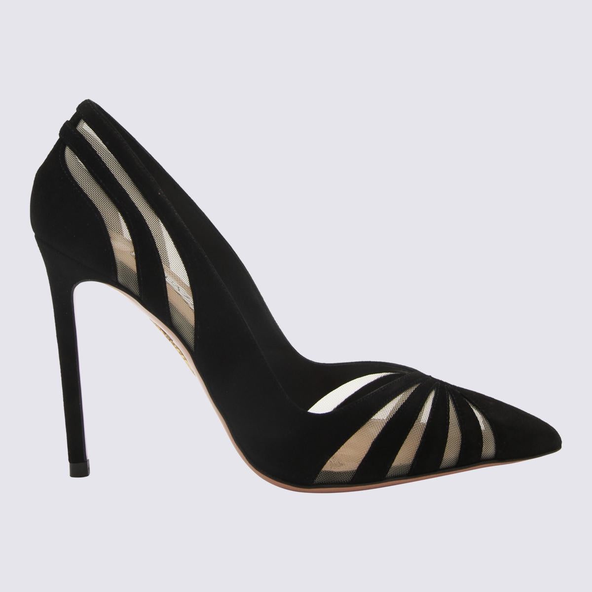 Aquazzura AQUAZZURA BLACK LEATHER THE SPY PUMP 105 - 1