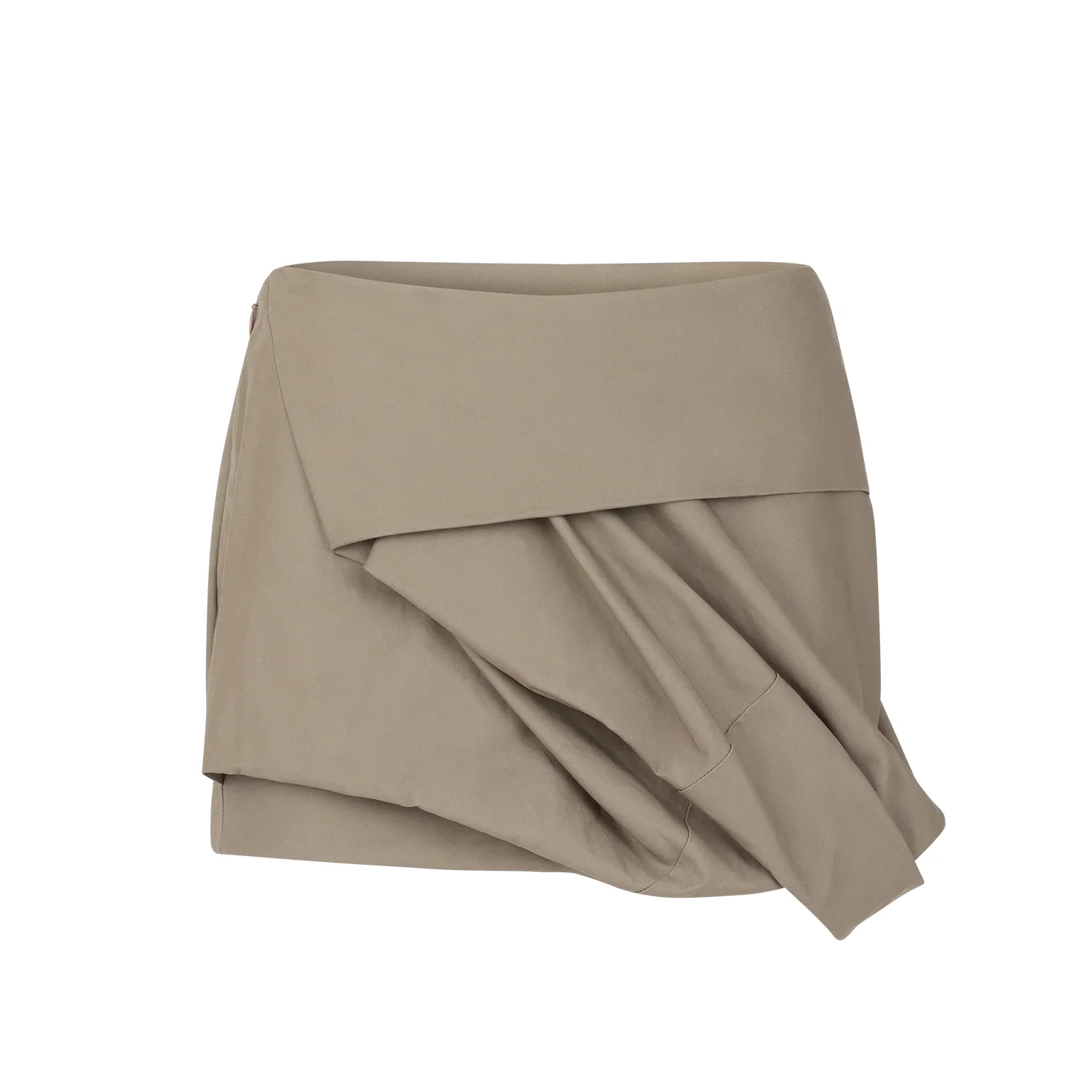 STRUCTURED MINI SKIRT TAUPE - 1