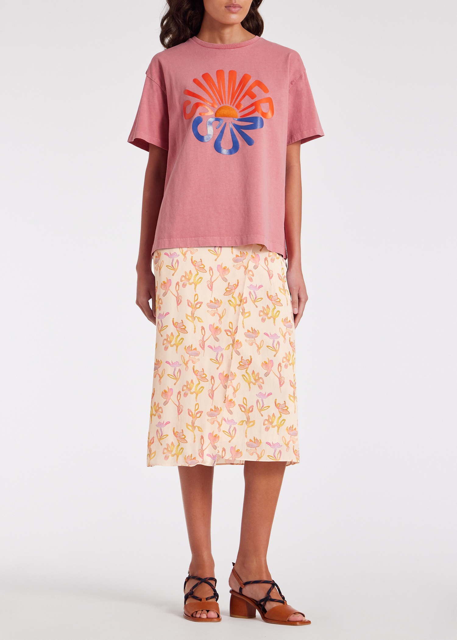 Women's Ecru 'Oleander' Wrap Midi Skirt - 4
