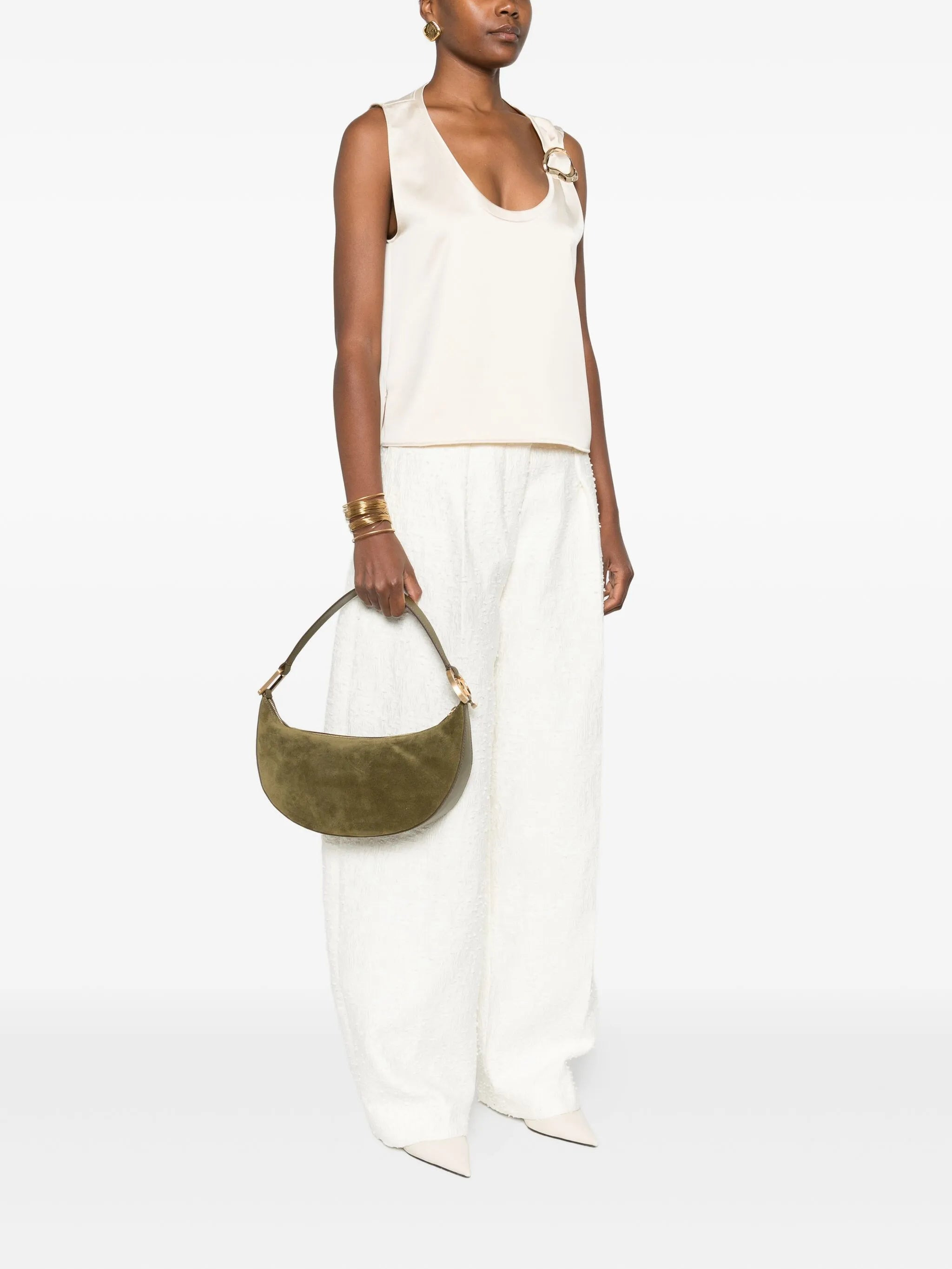 Cult Gaia Suede Zip-closure Tote Bag - 4