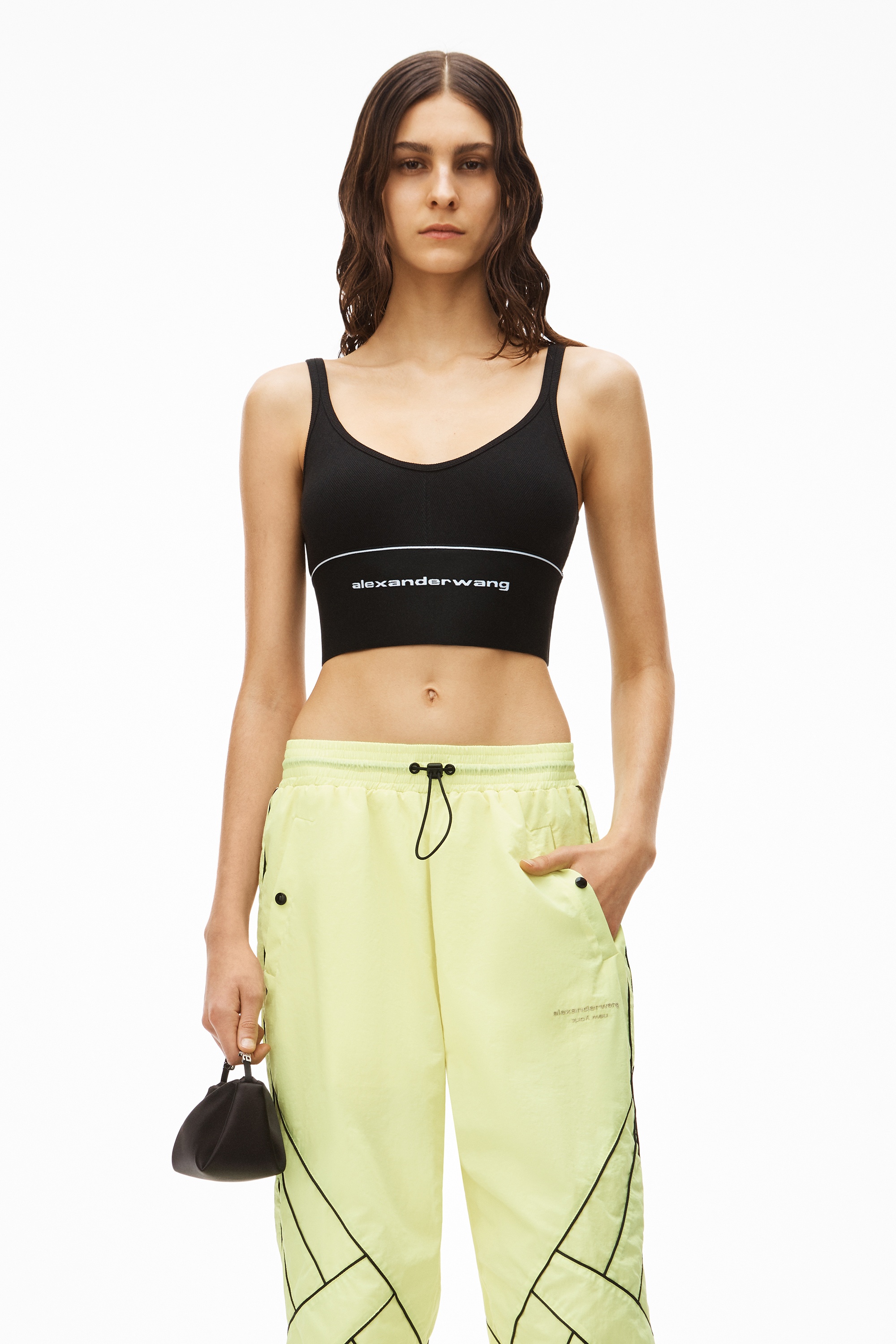 LOGO ELASTIC BRA IN RIBBED JERSEY - 2