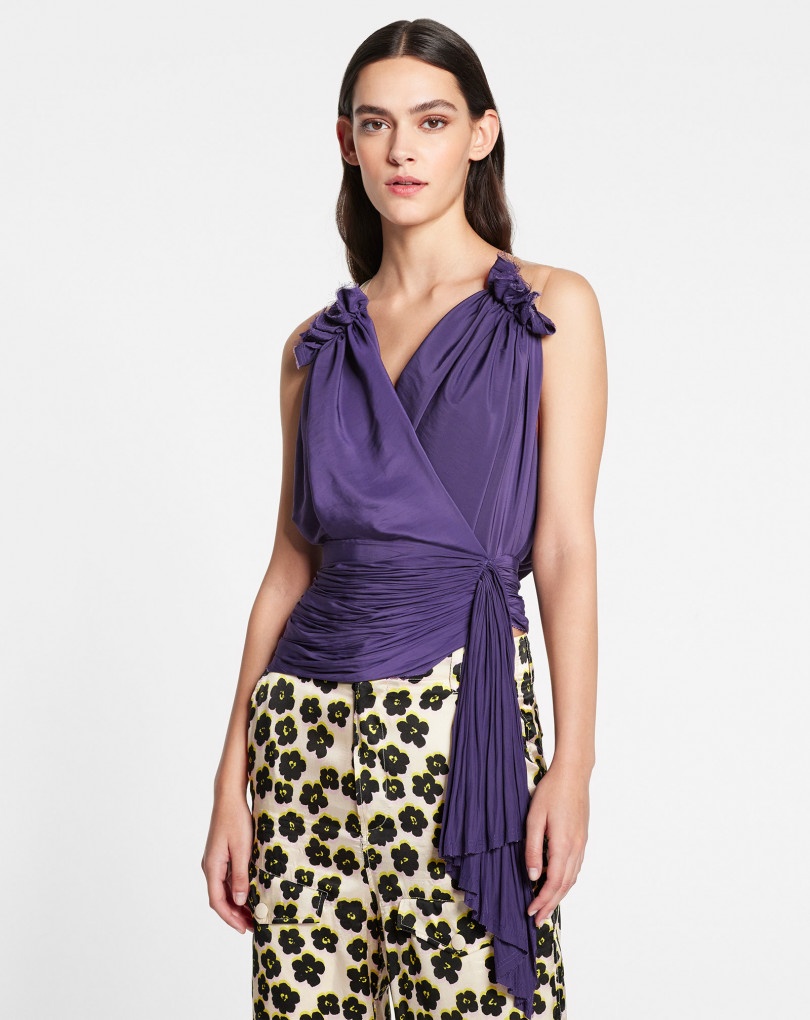 SLEEVELESS DRAPED TOP - 3