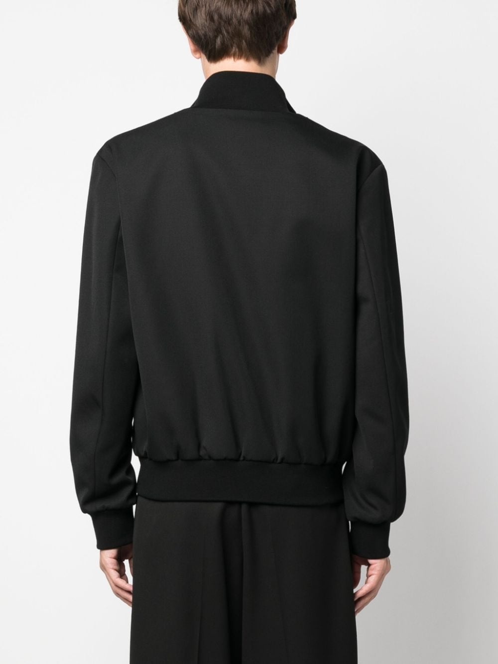logo-embroidered bomber jacket - 4