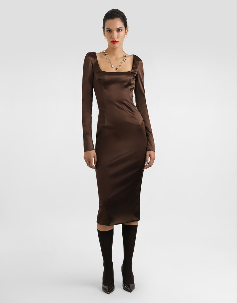 Dolce & Gabbana Dress in stretch satin outlook