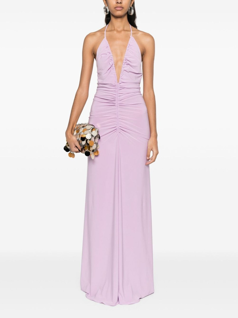 MÔNOT V-neck draped maxi dress outlook
