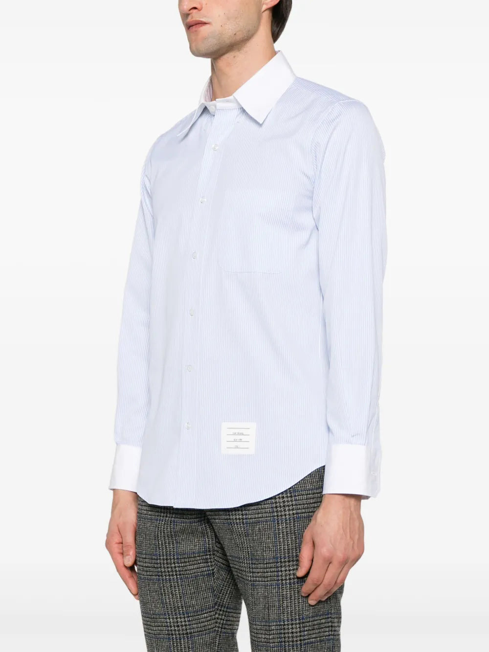 Micro University Striped Poplin Straight Fit Shirt Men - 6