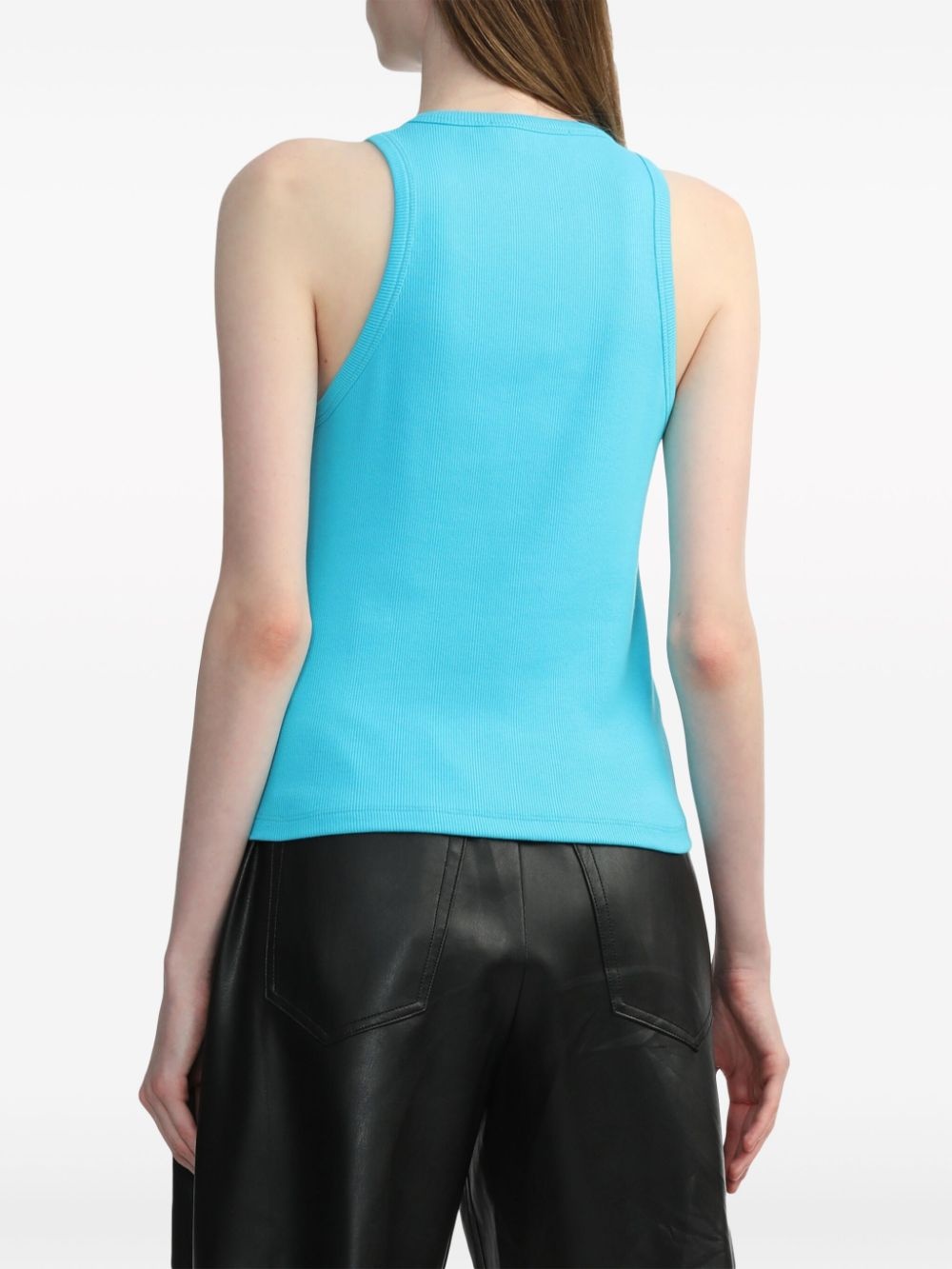 logo-embroidered tank top - 4