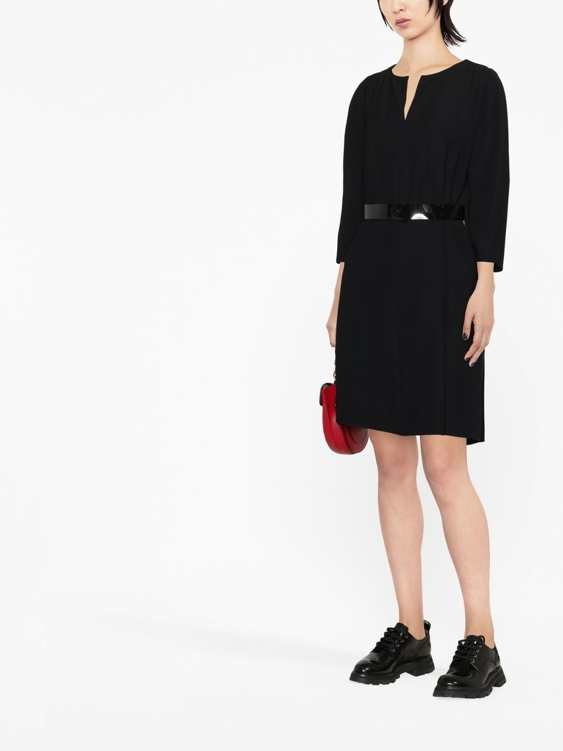 EMPORIO ARMANI round-neck long-sleeve dress outlook