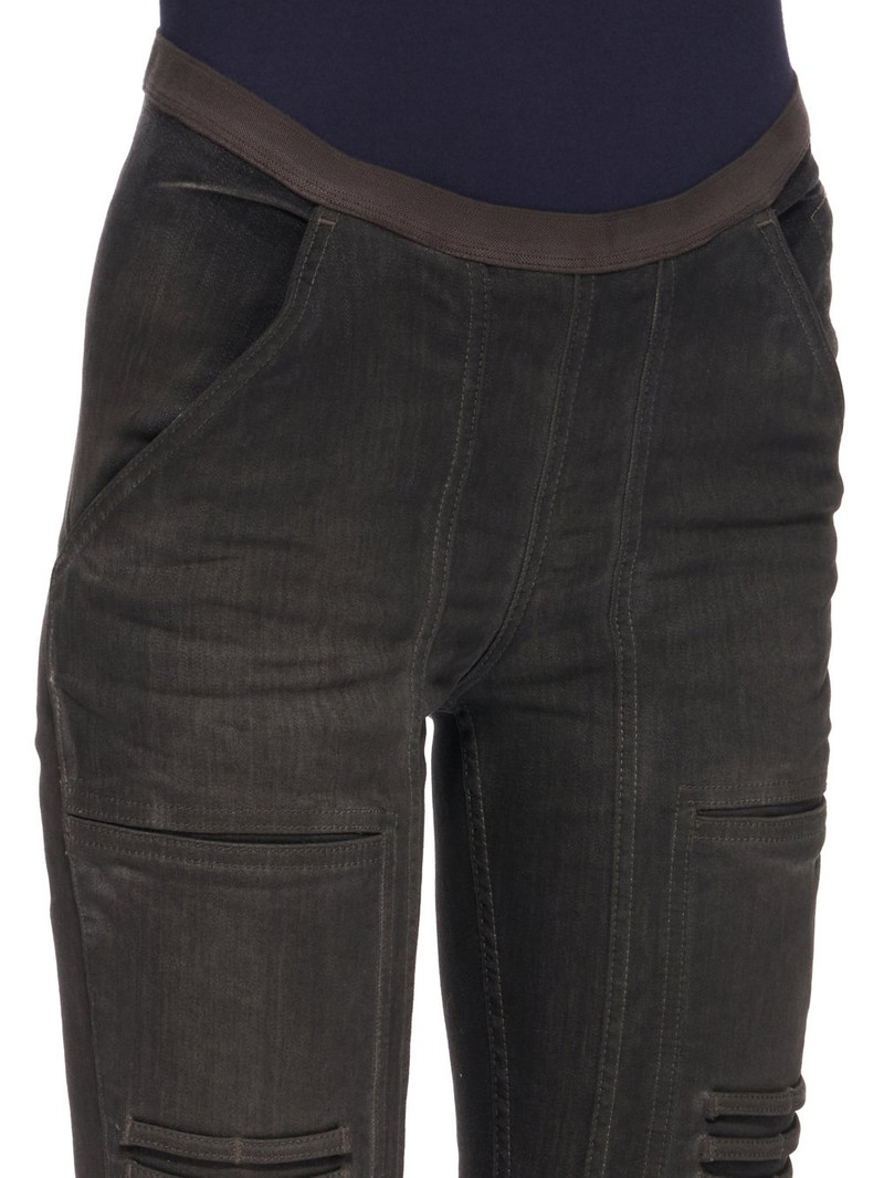 distressed-effect mid-rise leggings 4