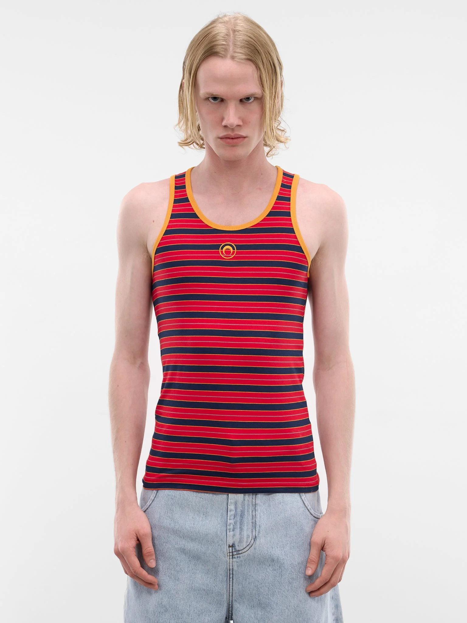 Red Striped Moon Logo Tank - 1