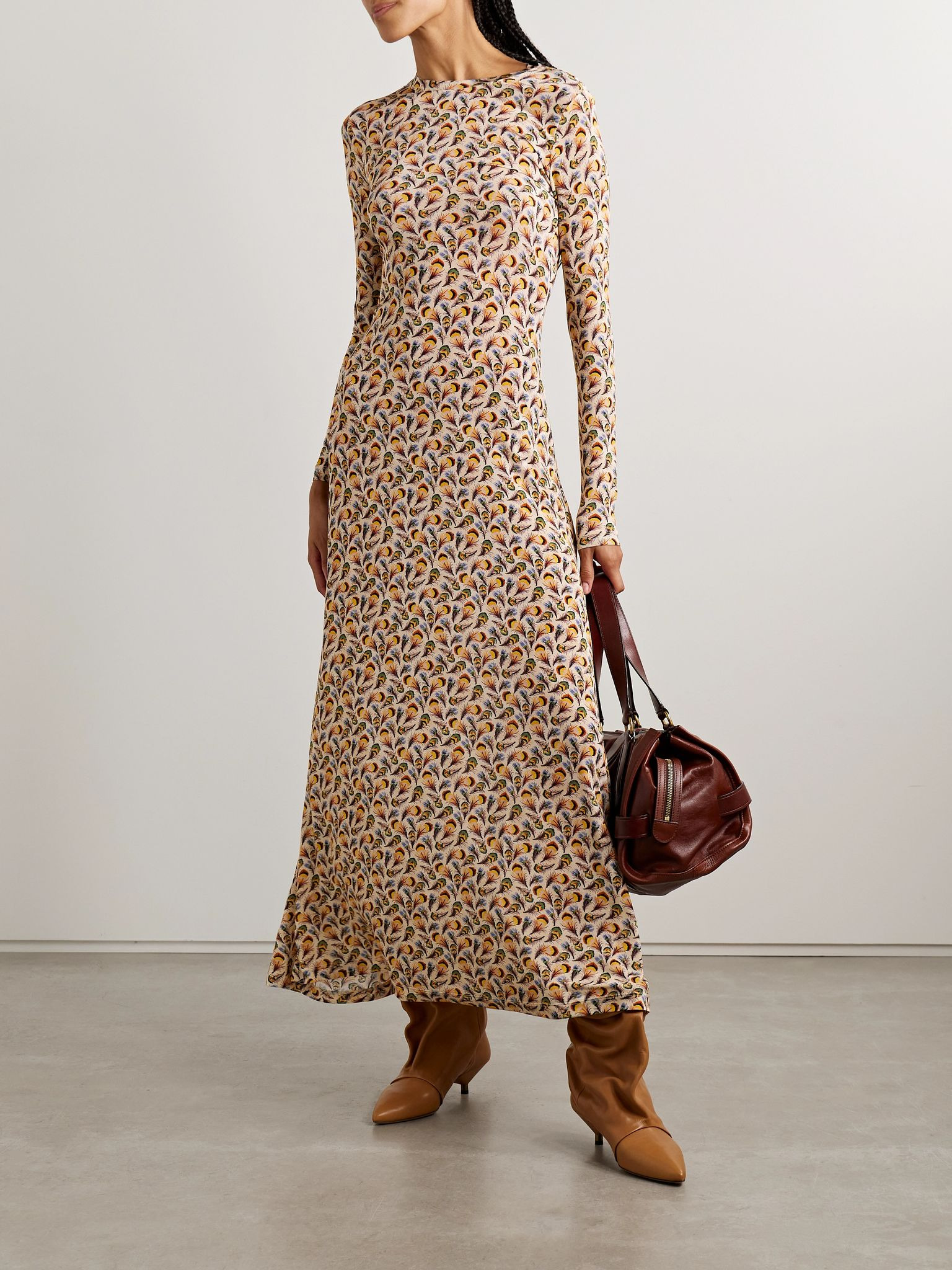 Amari printed stretch-jersey maxi dress Multi - 2