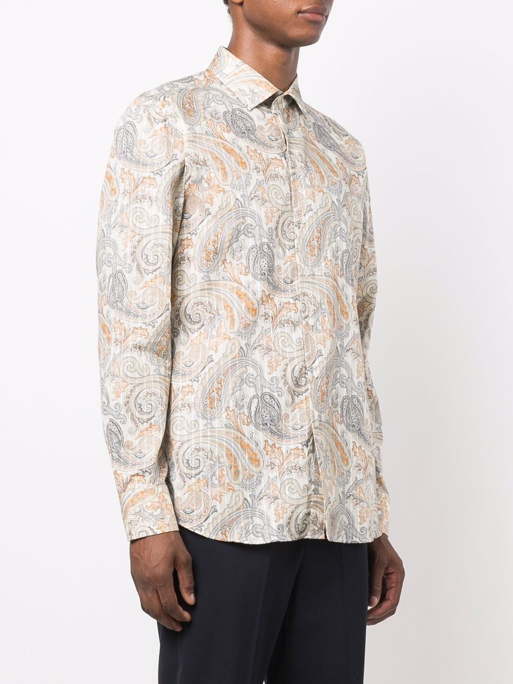 paisley-print cotton shirt - 3