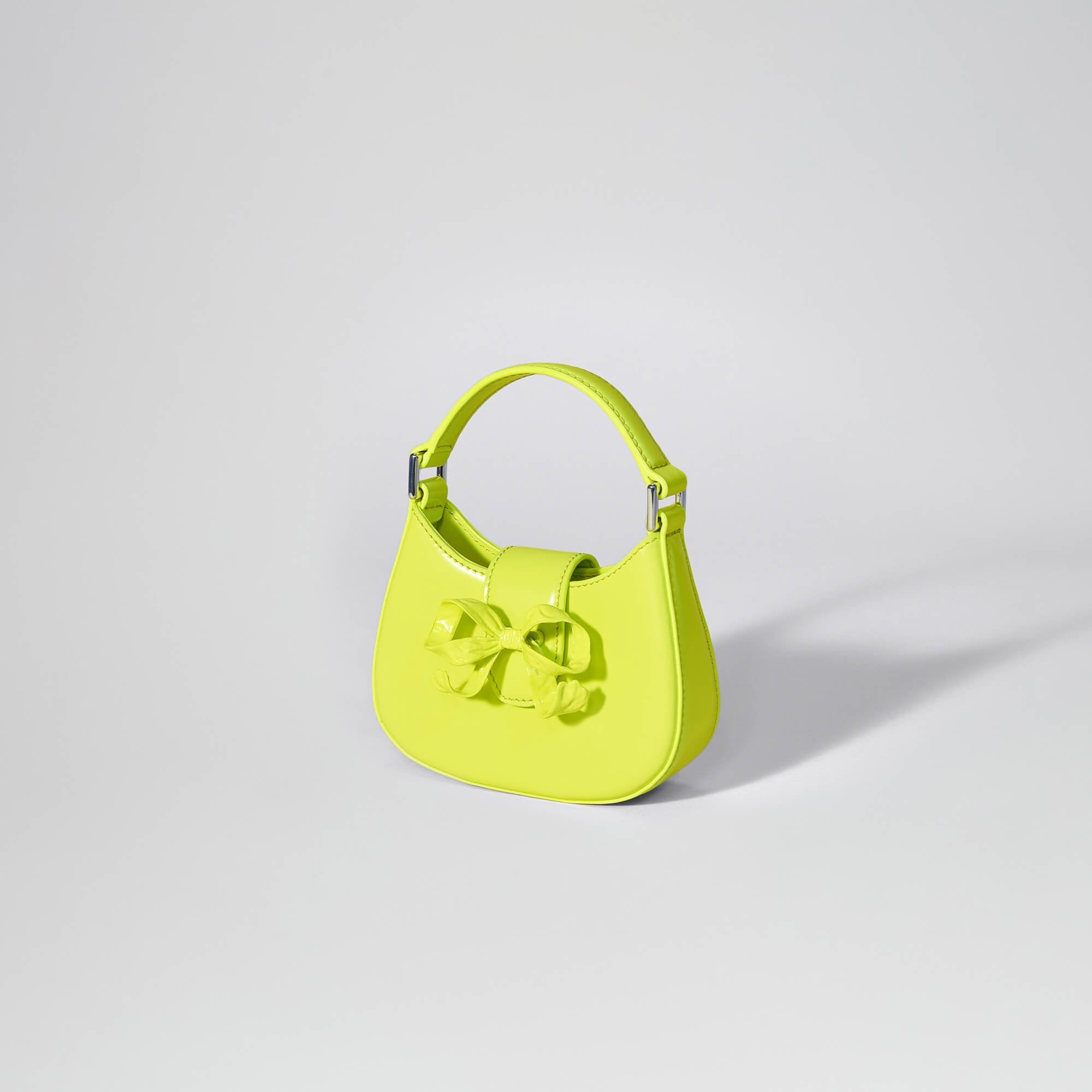 Lime Crescent Bow Micro Bag - 2