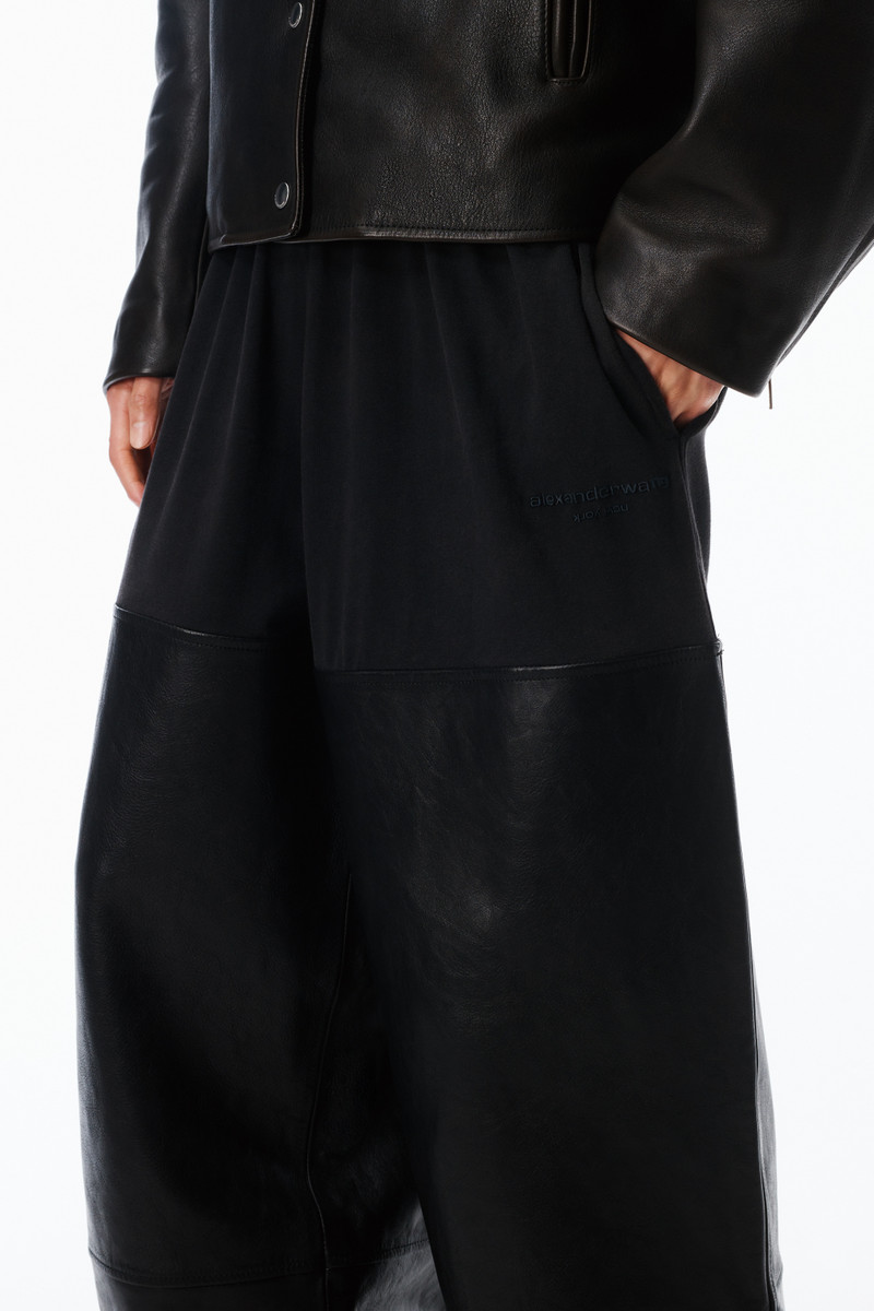 Panel Sweatpant in Leather Relaxed 5