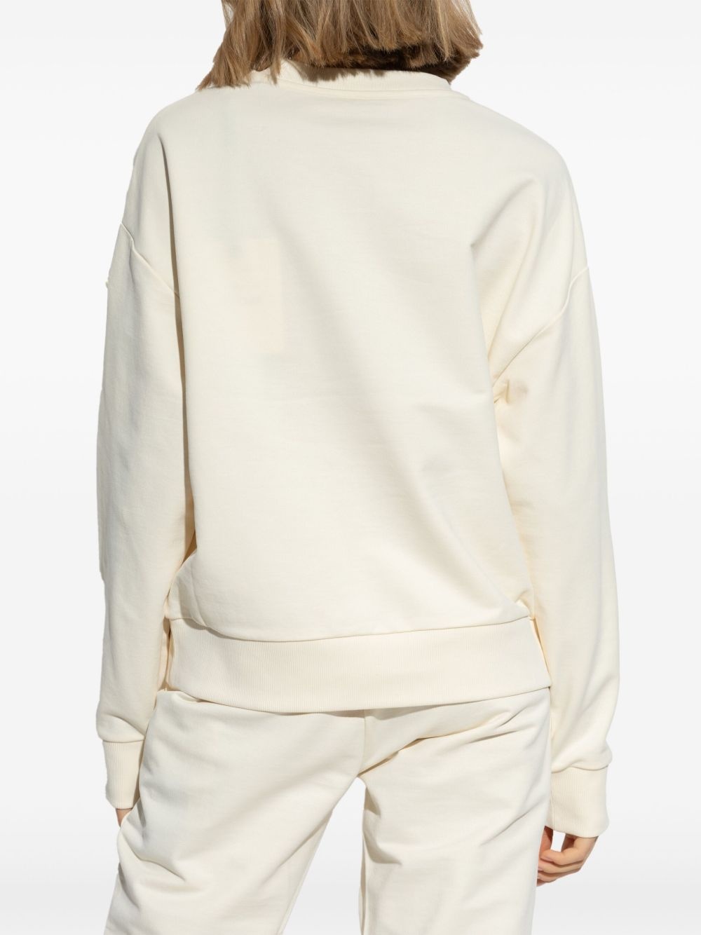 logo-embroidered cotton sweatshirt - 4