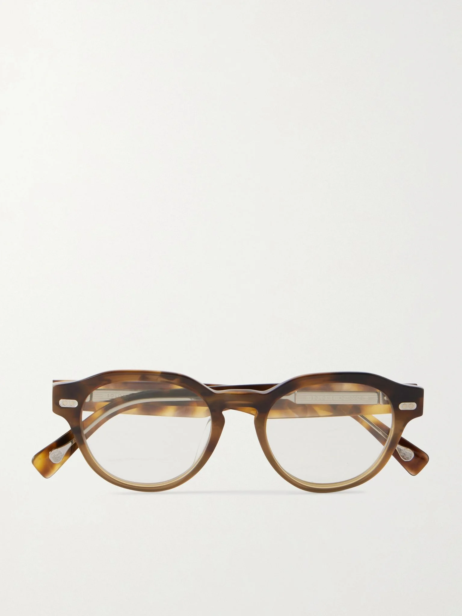 Round-Frame Acetate Glasses Brown - 1