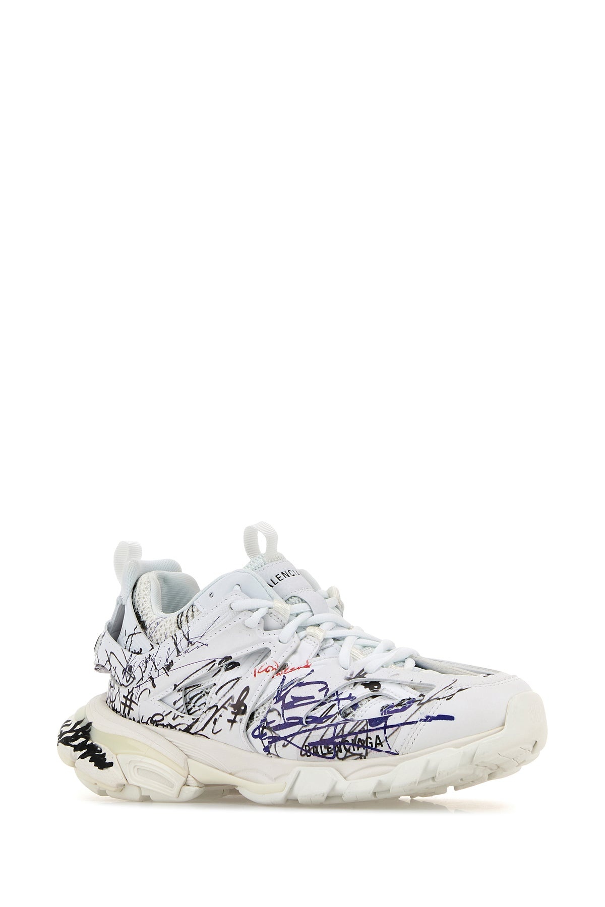 White mesh and rubber Track sneakers - 2